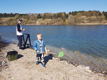 Solbjerggaard Ørredfiskeri 2019 fangst Familien Bunch
